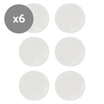 Achat Protège-mamelon Lot de 6 Coussins d'Allaitement en Soie Blanc - Taille Unique