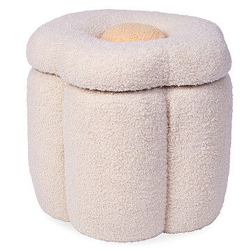 Achat Fauteuil Pouf Fleur - Ecru