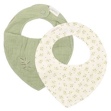 Achat Bavoir Lot 2 Bavoirs Bandana Essentials - Blueberry Leaves & Pure Sage