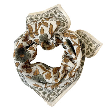 Achat Accessoires bébé Small Foulard en  Laine et Coton Asha Coeur - Macadamia
