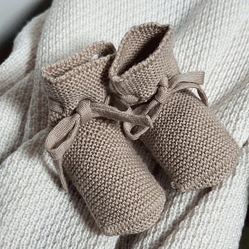 Achat Chaussons et chaussures Chaussons en Laine Mérinos Noisette - 0/3 Mois