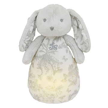 Achat Peluche Augustin le Lapin Veilleuse Musical - Toile de Jouy Gris