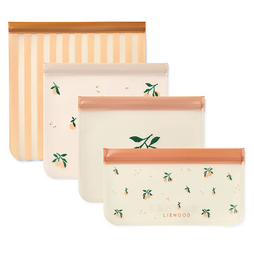 Achat Vaisselle et couverts Lot de 4 Sachets Alimentaires Réutilisables Clive - Peach Sea Shell 