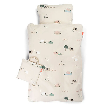 Achat Linge de lit Parure Tiny Farm Sable - 100 x 140 cm 