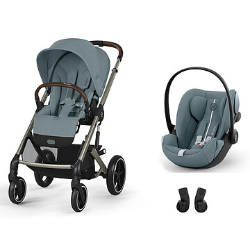 Achat Poussette combinée Poussette Duo Balios S Lux Cadre Taupe et Siège Auto Cloud G Plus i-Size - Stormy Blue