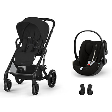 Achat Poussette combinée Poussette Duo Balios S Lux Cadre Noir et Siège Auto Cloud G Plus i-Size - Moon Black