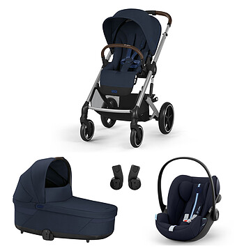 Achat Poussette combinée Poussette Trio Balios S Lux Cadre Taupe - Siège Auto Cloud G Plus i-Size - Nacelle S Lux - Ocean Blue