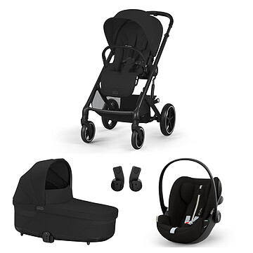 Achat Poussette combinée Poussette Trio Balios S Lux Cadre Noir - Siège Auto Cloud G Plus i-Size - Nacelle S Lux - Moon Black