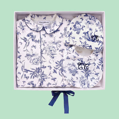 Tartine et Chocolat Coffret de Naissance Toile de Jouy