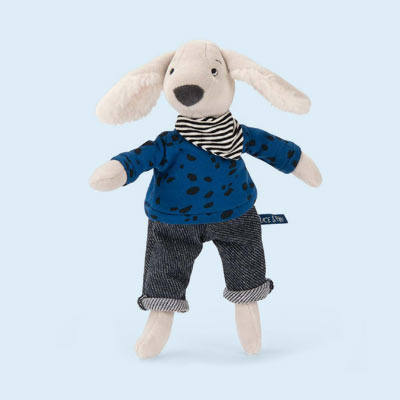 Moulin Roty Chien Pilou Bleu