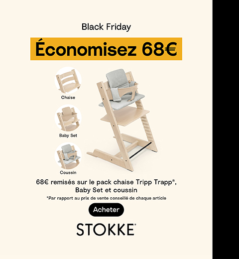 Offre Black Friday Stokke pour pack chaise Tripp Trapp avec coussin