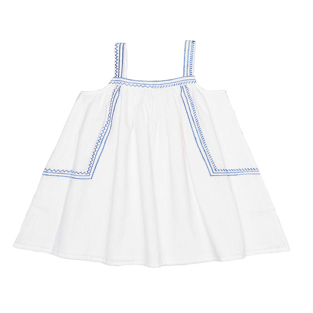 Top Leo - Blue Embroidery - 6/9 Mois Le Petit Lucas du Tertre