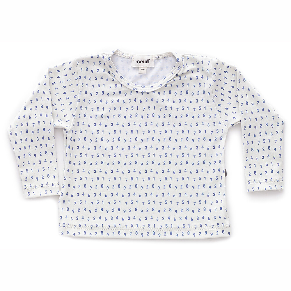T-Shirt de Bain Numbers - Blanc - 6 Mois Oeuf NYC