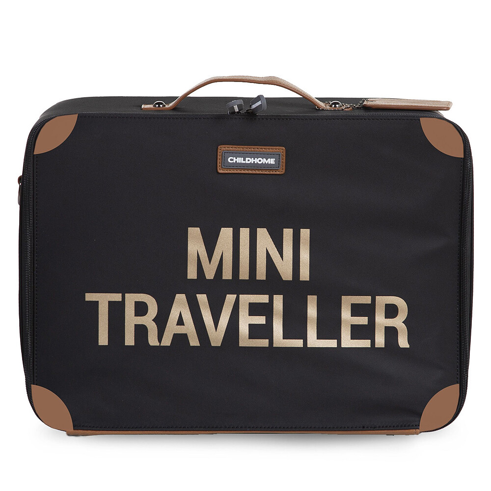 Valise Mini Traveller - Noir et Or Childhome