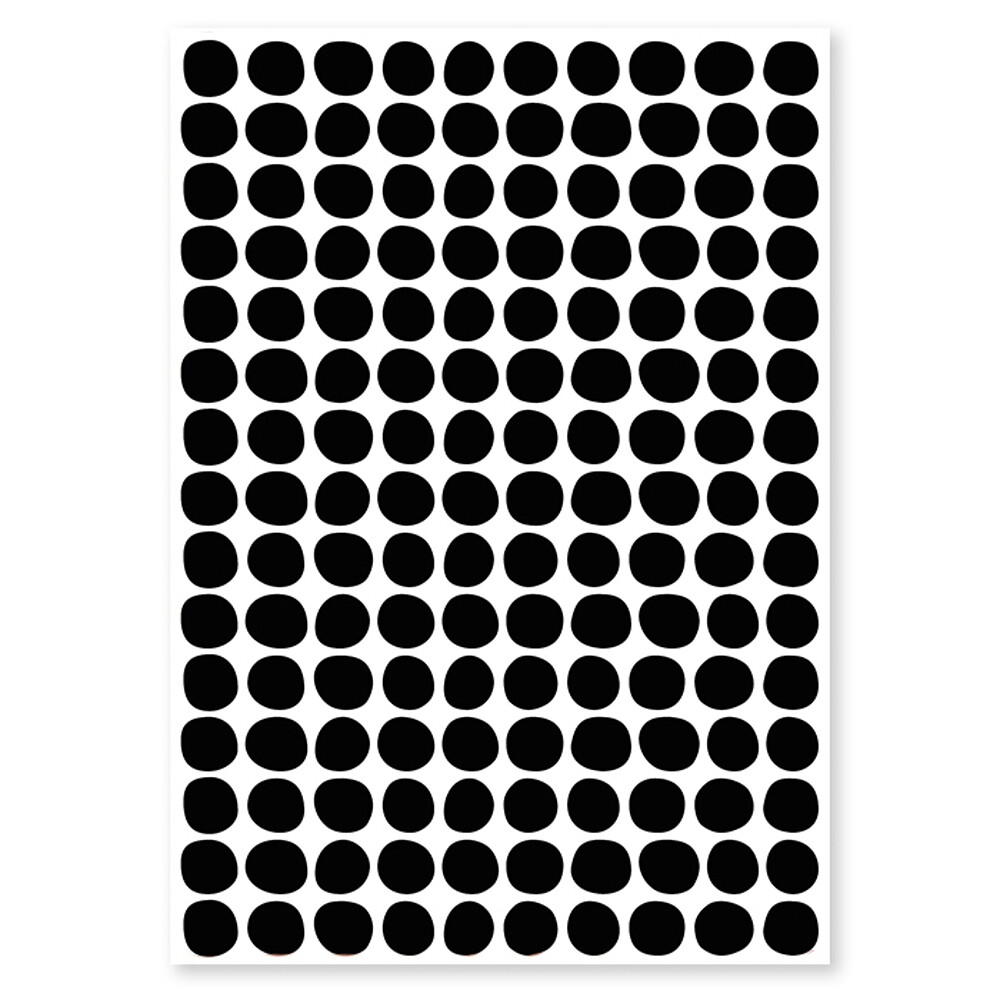 Planche de Stickers - Pois Noir Lilipinso
