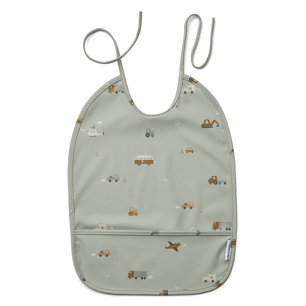 Bavoir Lai - Vehicles Dove Blue Mix Liewood