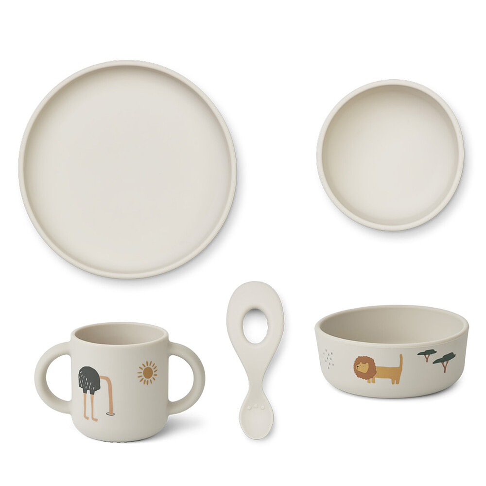 Set Repas 4 Pièces Vivi - Safari Sandy Mix Liewood