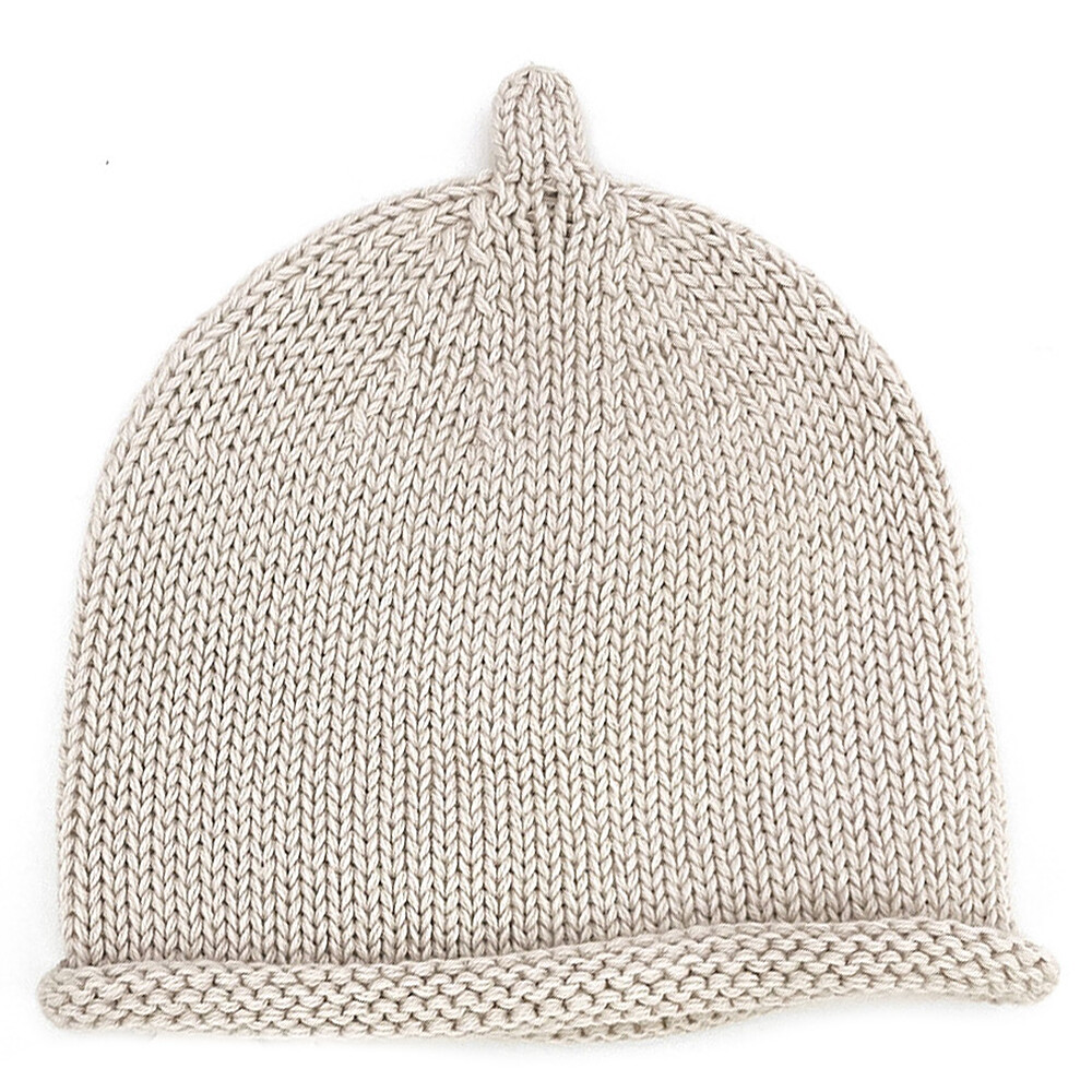 Bonnet de Naissance Tricot Beige - 0/1 Mois Babyshower