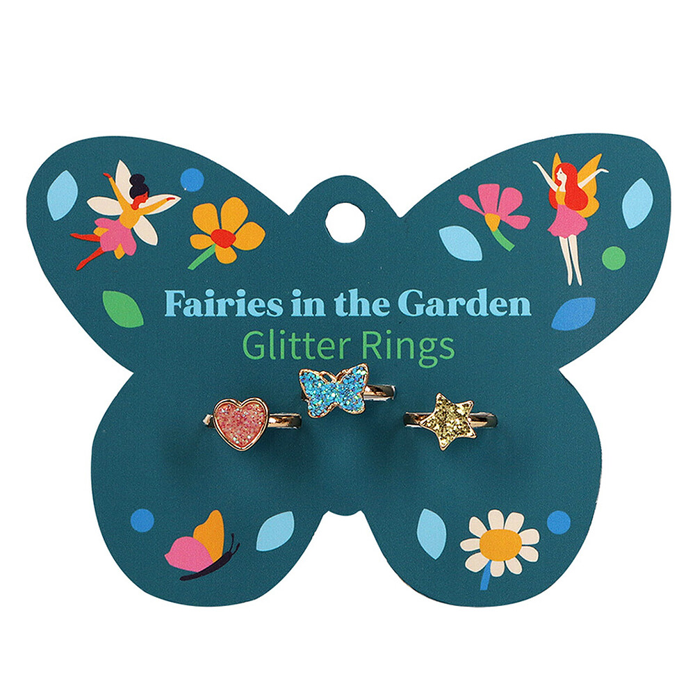 Lot de 3 Bagues Pailletées - Fairies In The Garden Rex London