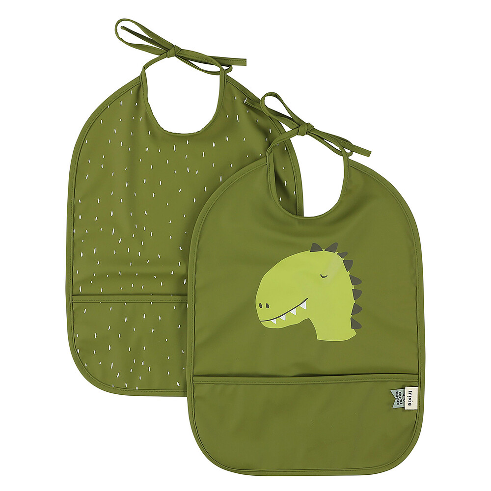 Lot de 2 Bavoirs Imperméables - Mr. Dino Trixie Baby