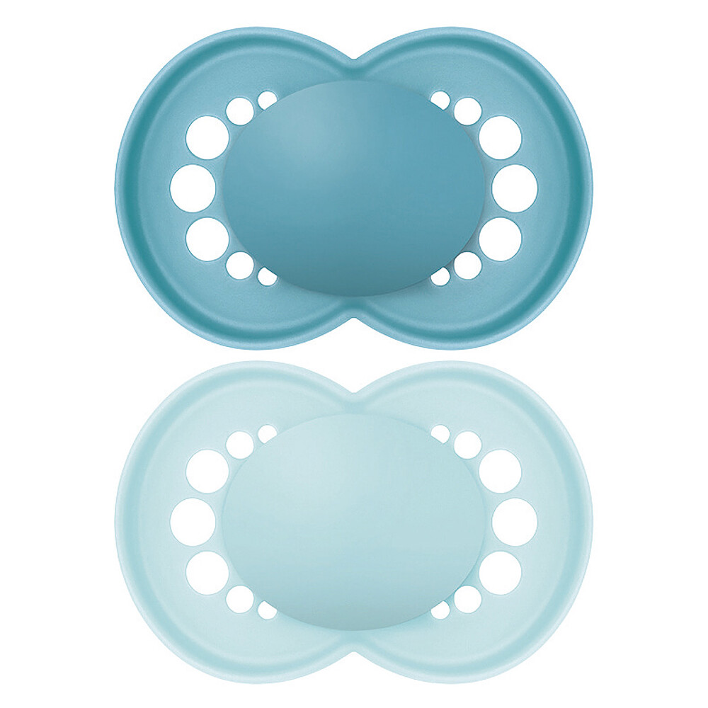 Lot de 2 Sucettes Original Tendance Bleu - 6 Mois + MAM