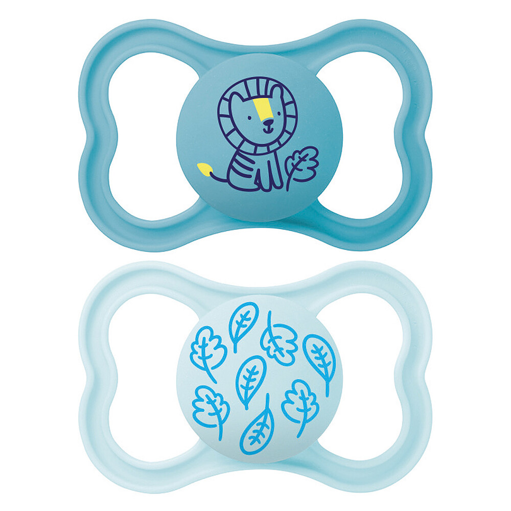 Lot de 2 Sucettes Supreme Lion et Feuilles - 6 Mois + MAM