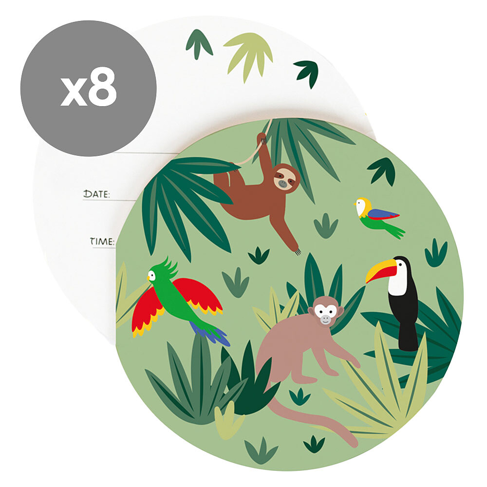 Lot de 8 Invitations Tropical My Little Day