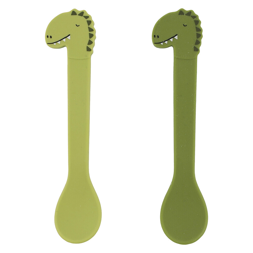 Lot de 2 Cuillères en Silicone - Mr. Dino Trixie Baby