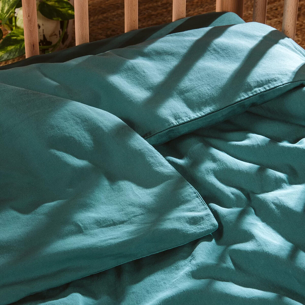 Housse de Couette Pur Coton Bio Eucalyptus - 75 x 120 cm Kadolis