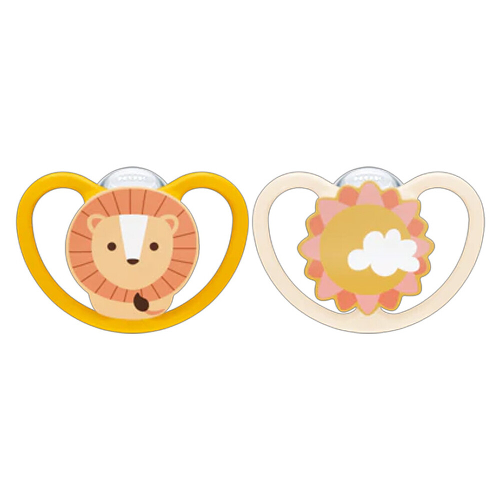 Lot de 2 Sucettes Space Lion et Soleil - 6/18 Mois NUK
