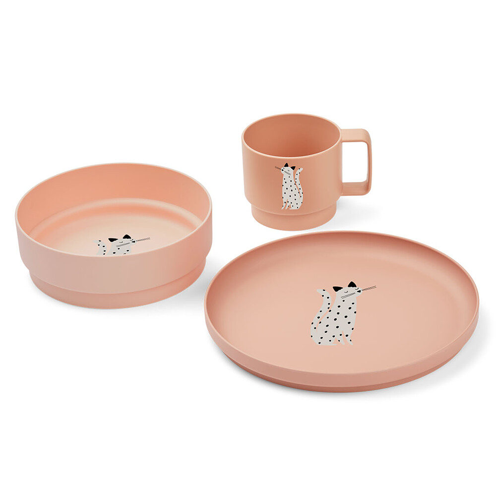 Set de Vaisselle 3 Pièces Archi - Cat Tuscany Rose Liewood