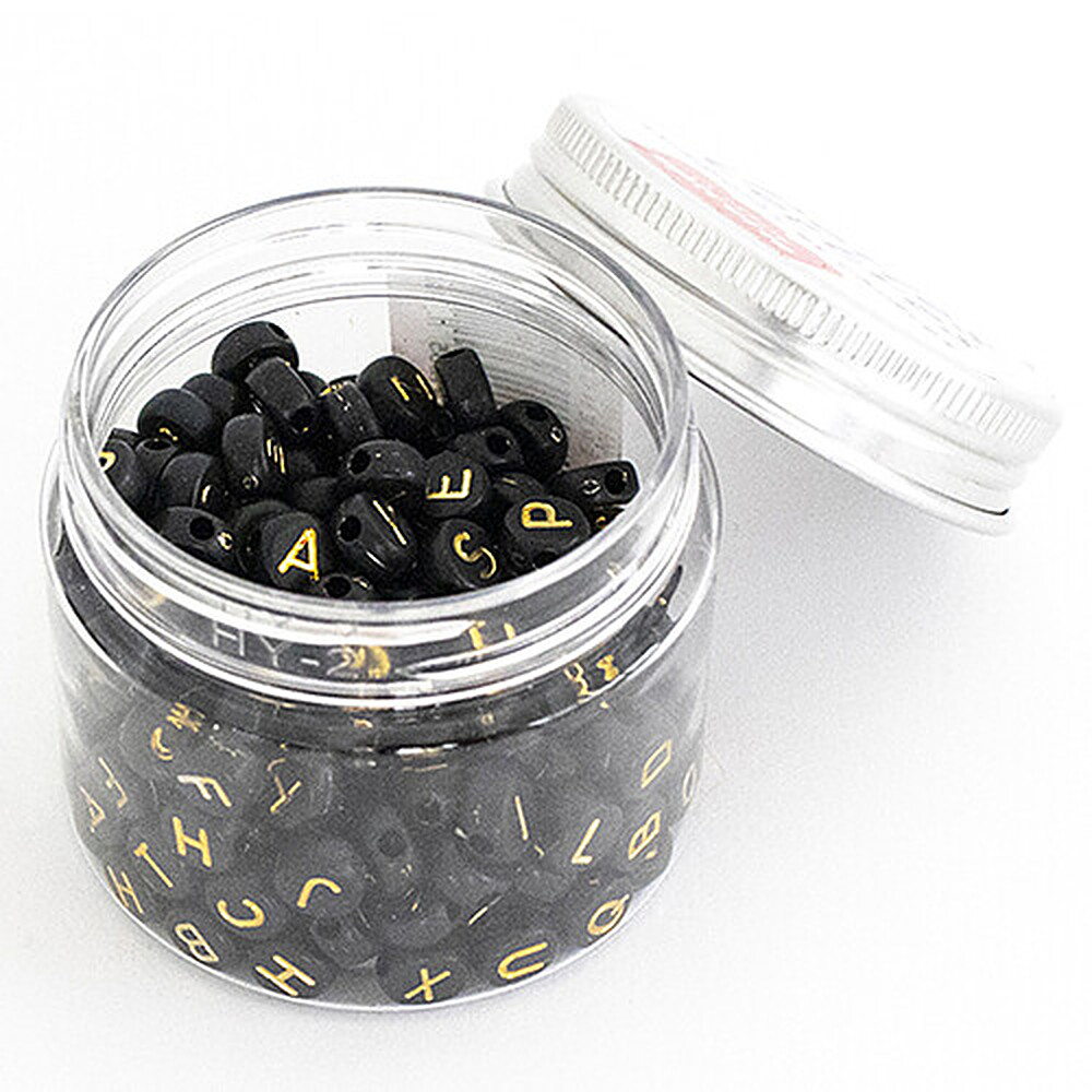 Pot de Perles Lettres - Or et Noir La Petite Epicerie