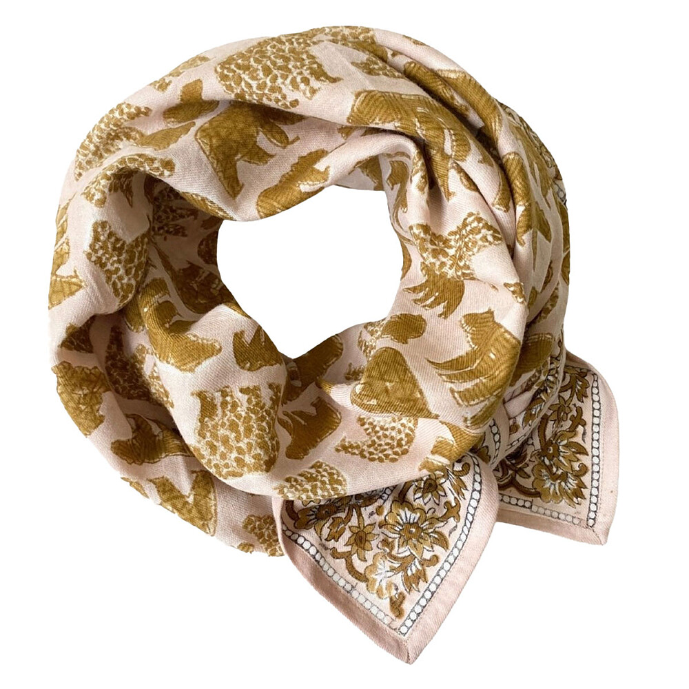 Big Foulard Latika Ours - Macadamia Apaches