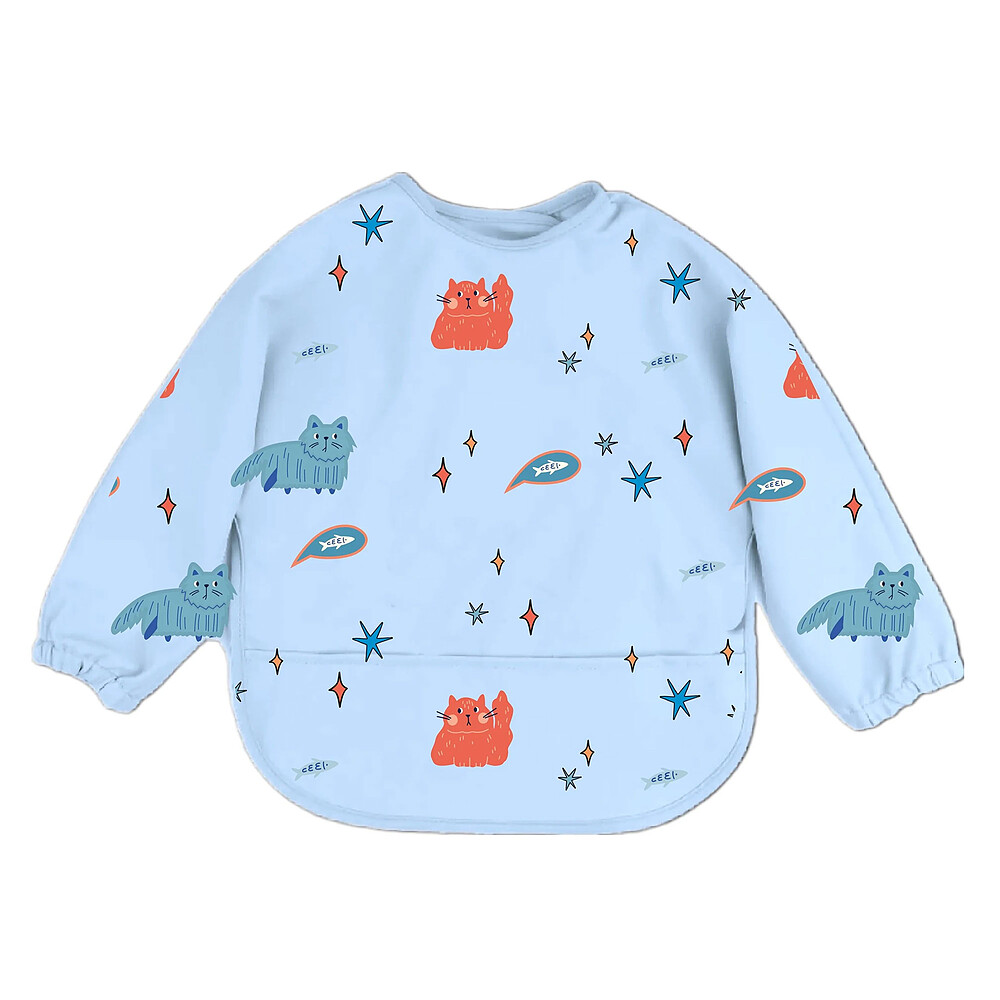 Bavoir Manches Longues Imperméable - Meowtiful Cats The Cotton Cloud
