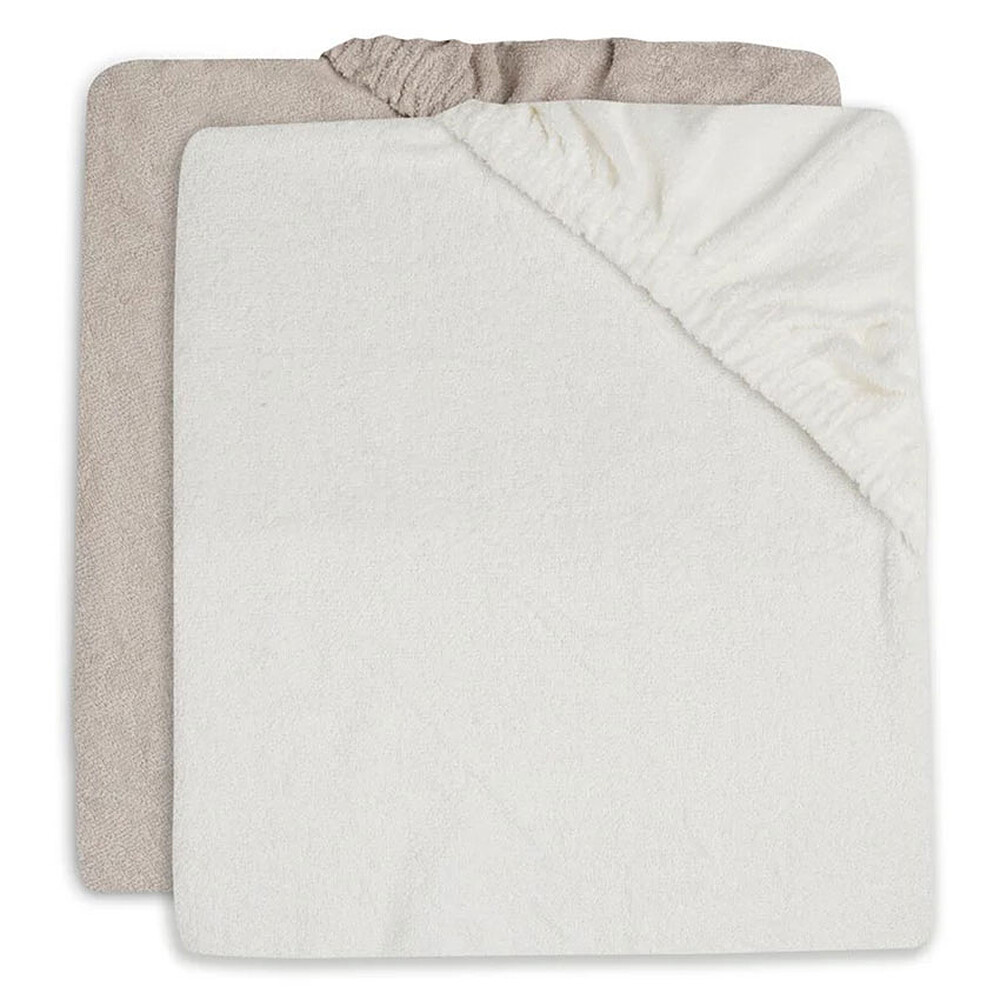 Lot de 2 Housses de Matelas à Langer - Ivoire & Nougat Jollein