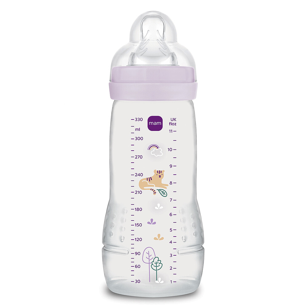 Biberon Easy Active 2ème Âge Lilas - 330 ml MAM