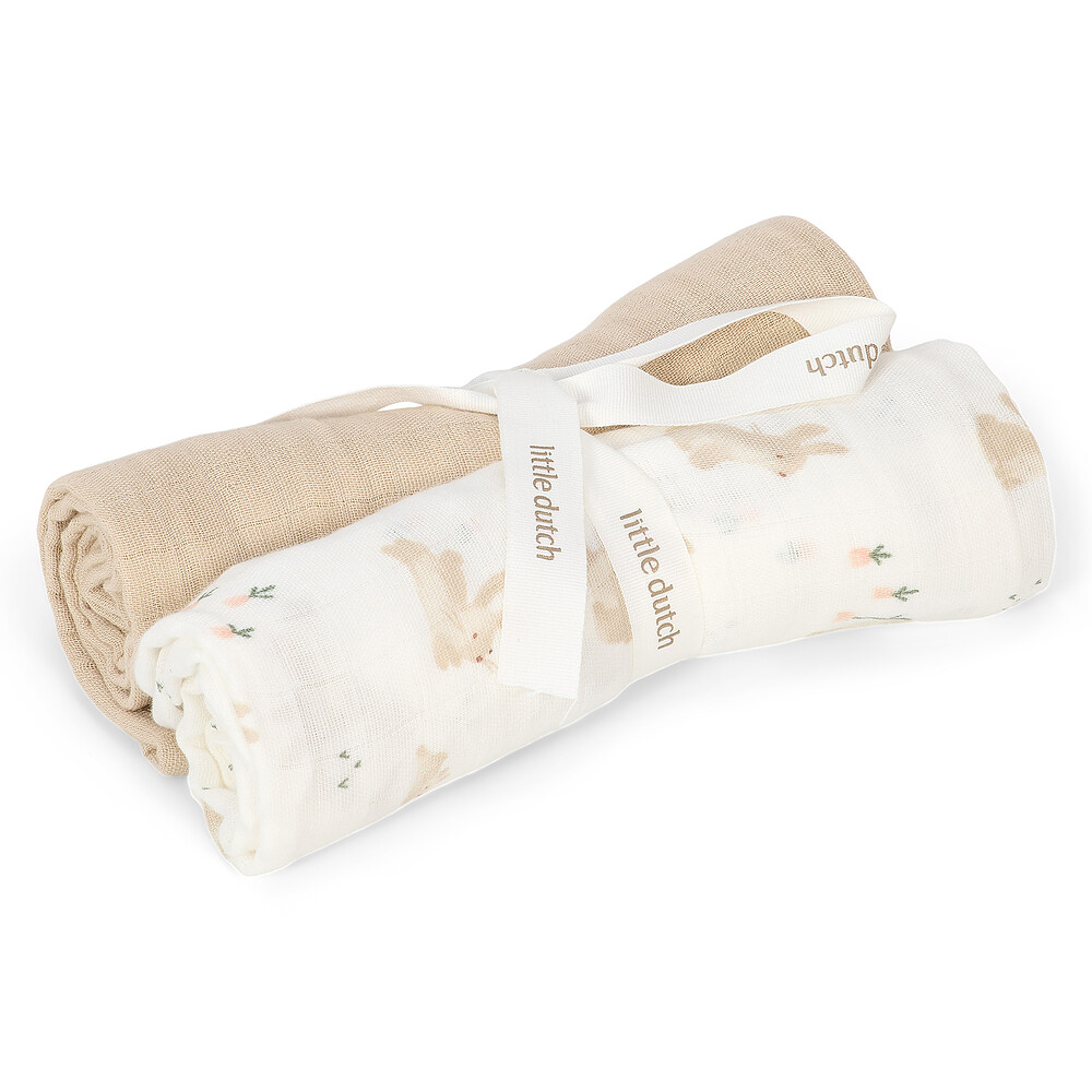 Lot de 2 Langes - Baby Bunny Little Dutch