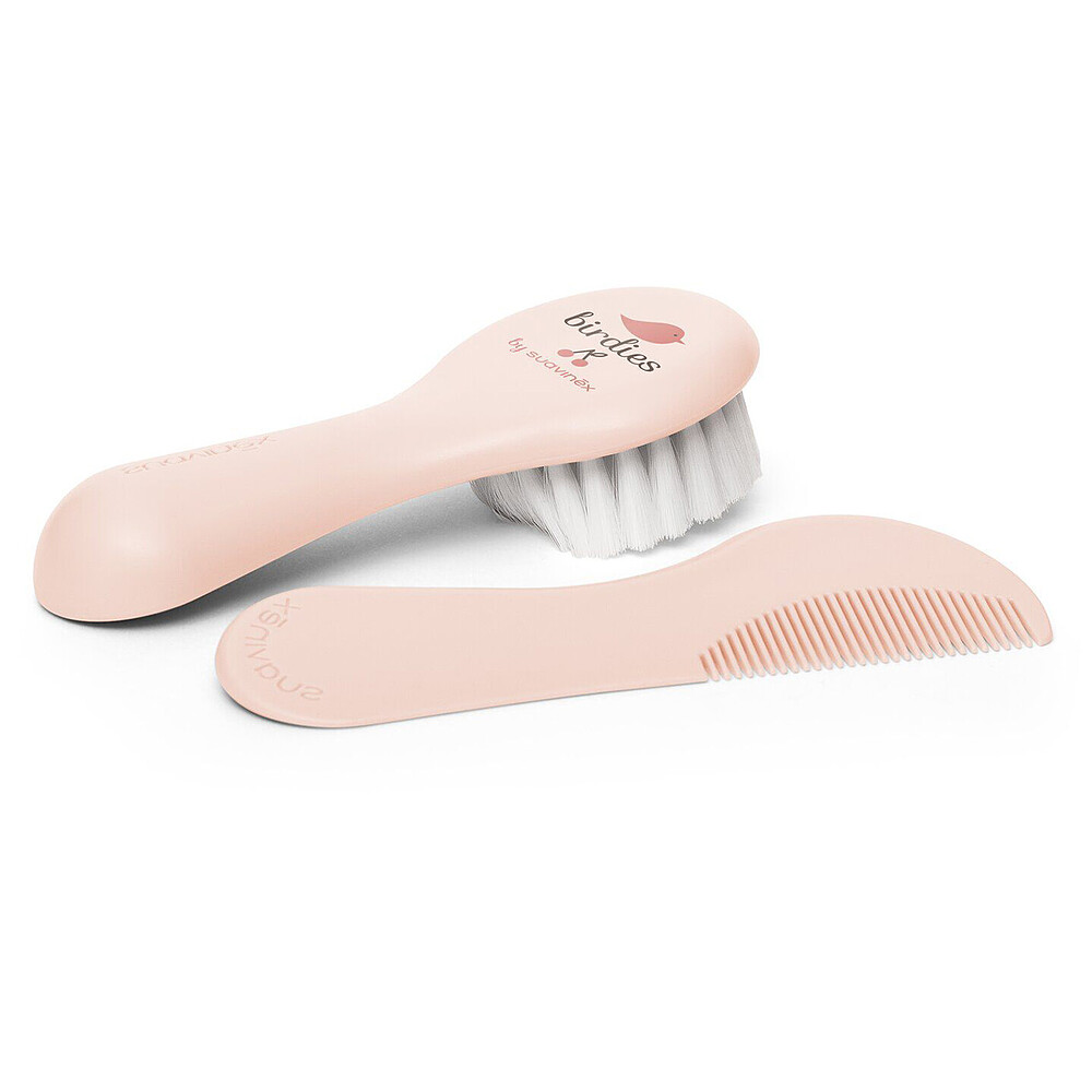 Brosse et Peigne Birdies - Rose Suavinex