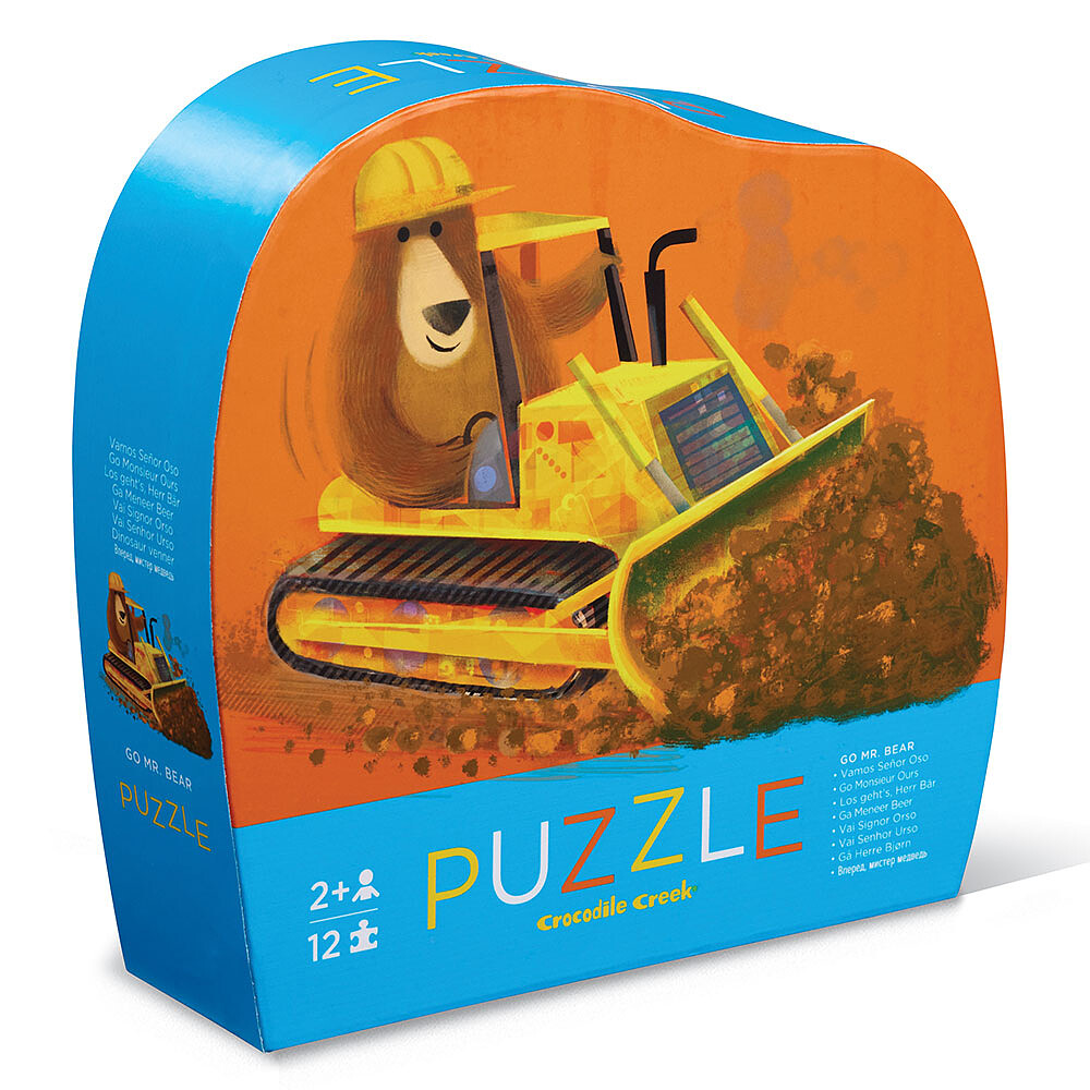 Mini Puzzle 12 Pièces - Go l'Ours Crocodile Creek