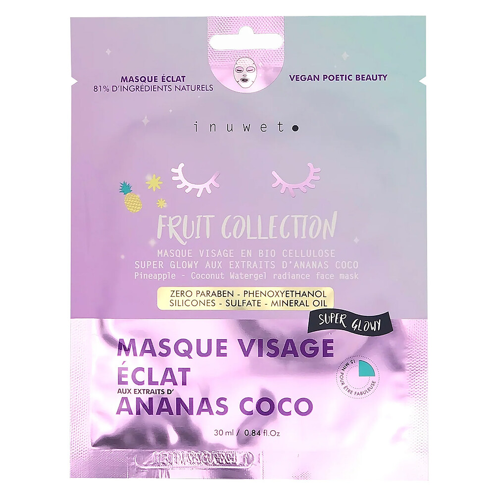 Masque Eclat aux Extrait d'Ananas Coco - 30 ml inuwet