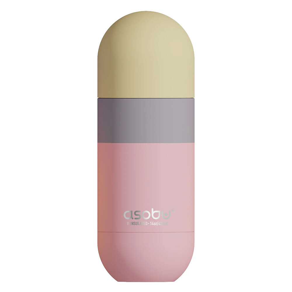 Gourde Isotherme avec Tasse Orb Pastel Peach - 415 ml  Asobu