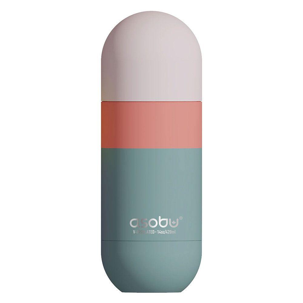 Gourde Isotherme avec Tasse Orb Pastel Green - 415 ml Asobu