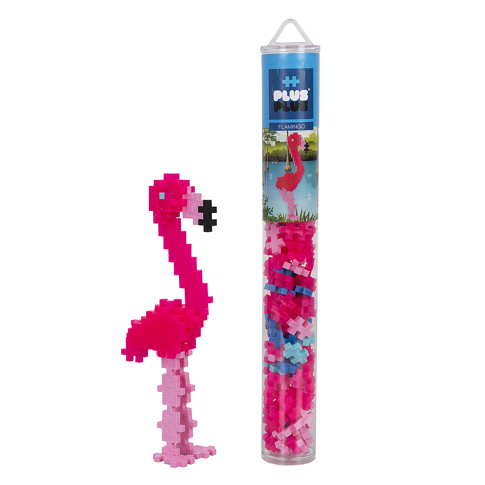 Tube Flamant Rose - 100 Pièces Plus-Plus