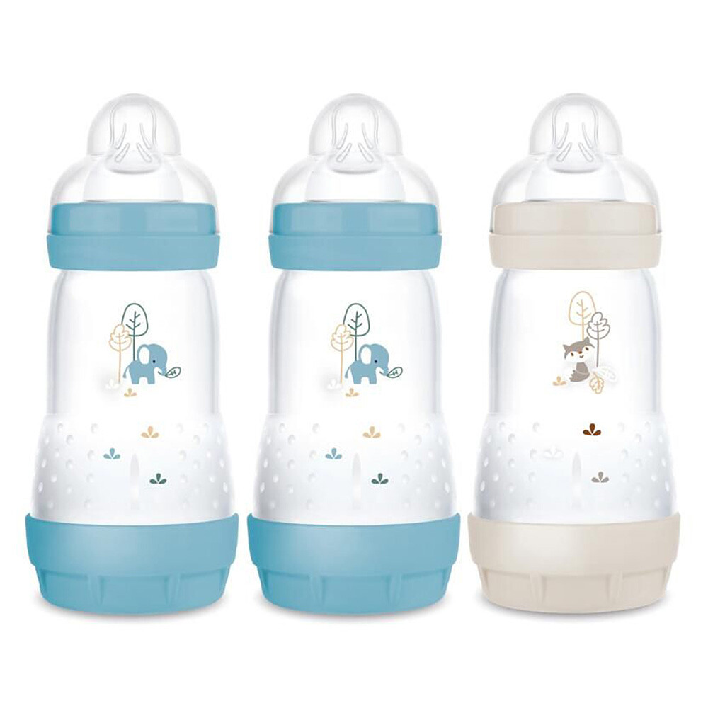 Lot de 3 Biberons Anti-colique Easy Start Océan et Sable - 260 ml MAM