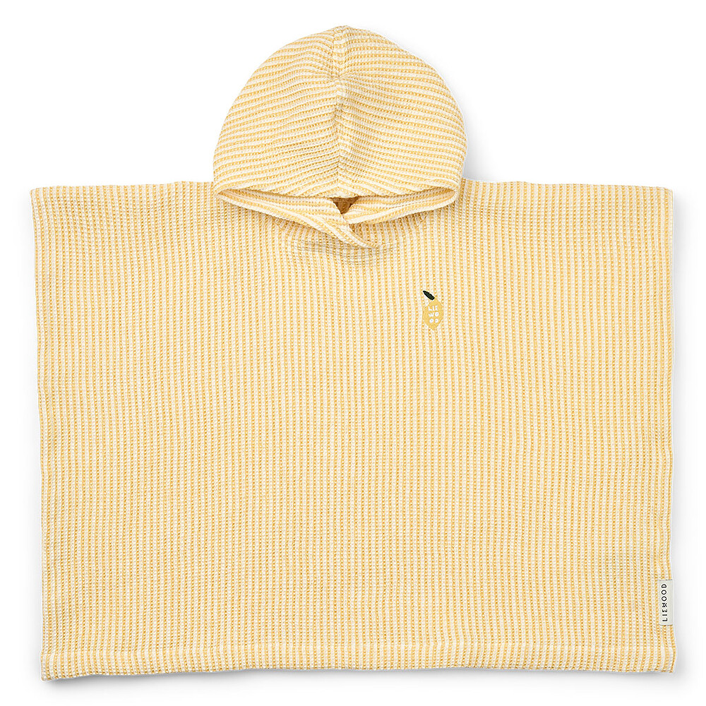 Poncho Brodé Paco Lemon Yellow Creme de la Creme - 3/4 Ans Liewood