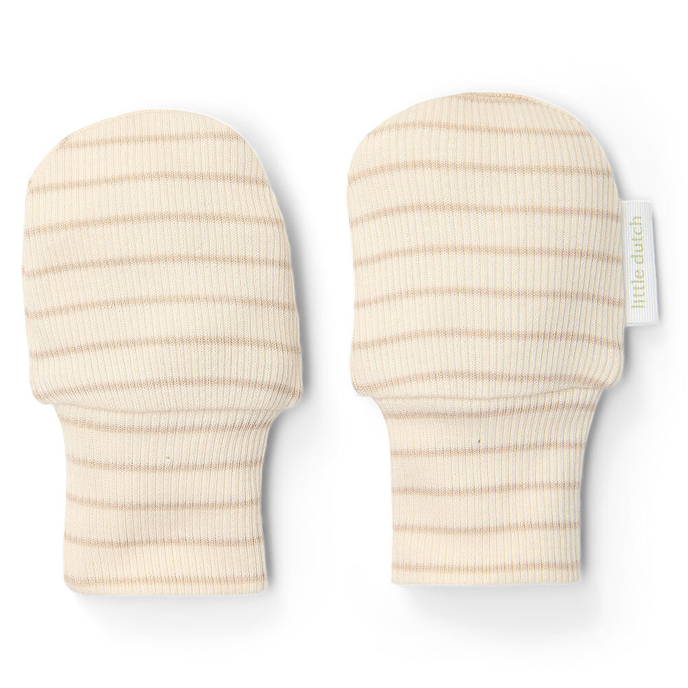 Moufles Anti-griffures - Soft Beige Stripe Little Dutch