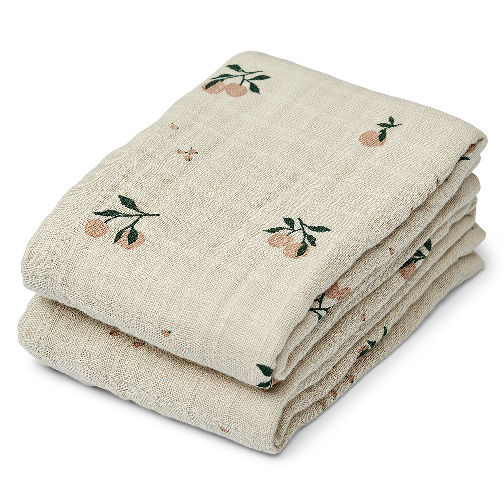 Lot de 2 Langes Lewis - Peach Sea Shell Liewood