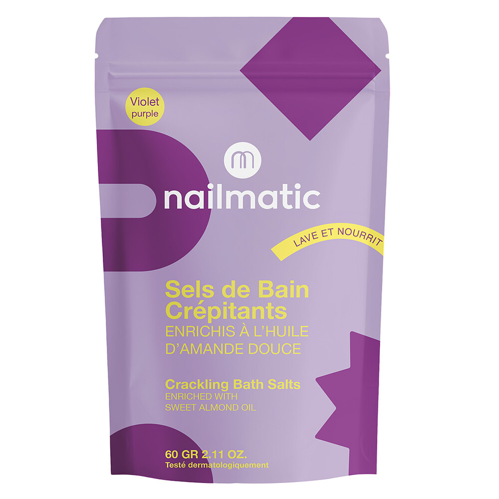 Sels de Bain Crépitants Violet - 60 g Nailmatic
