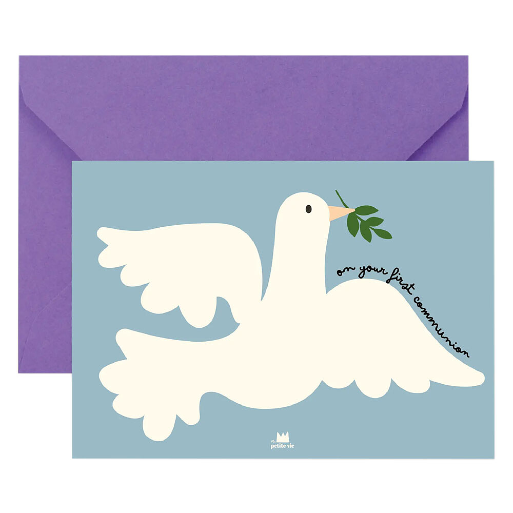 Carte Communion Hirondelle Ma petite vie
