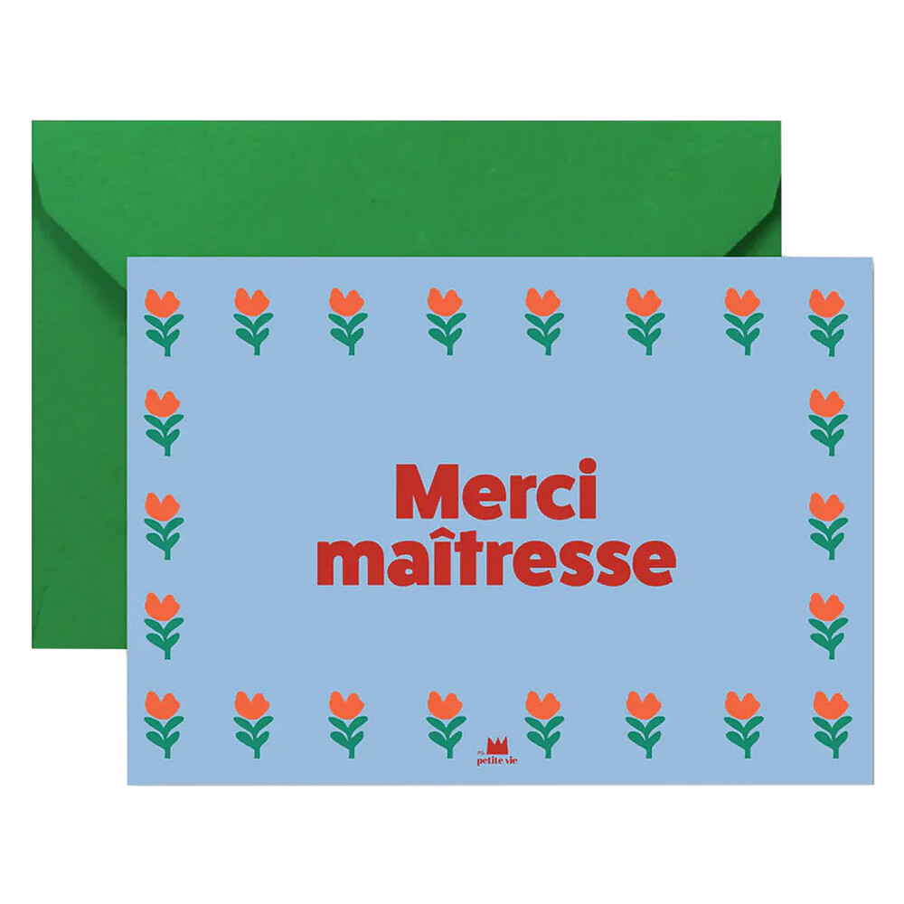 Carte Merci Maîtresse Ma petite vie